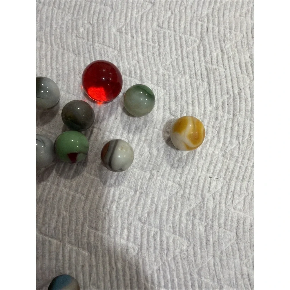 Lot Of 13 Vintage Marbles 11-regular 1- Shooter 1-mini 4 Damaged